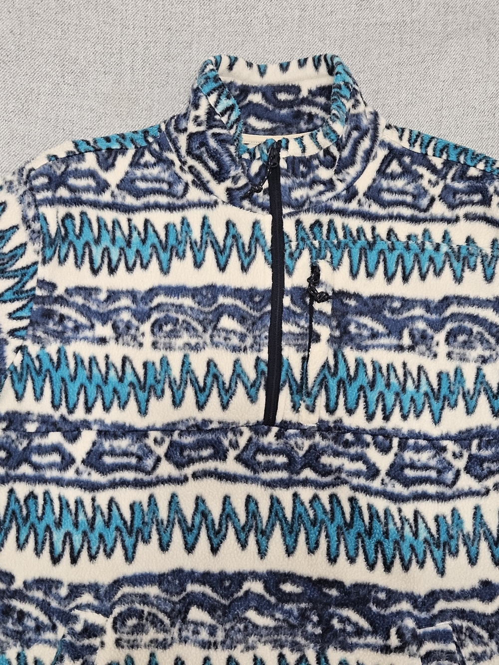 Billabong Men's Adventure Division Patterned Fleece Quarter-Zip Sweater Size M